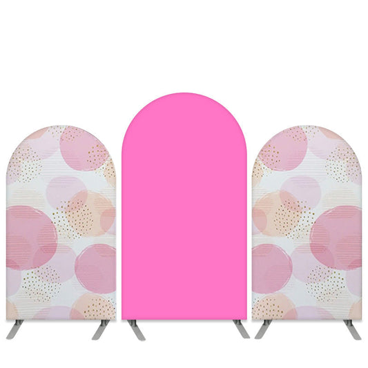 Lofaris Light Pink Pattern Theme Hot Birthday Arch Backdrop Kit