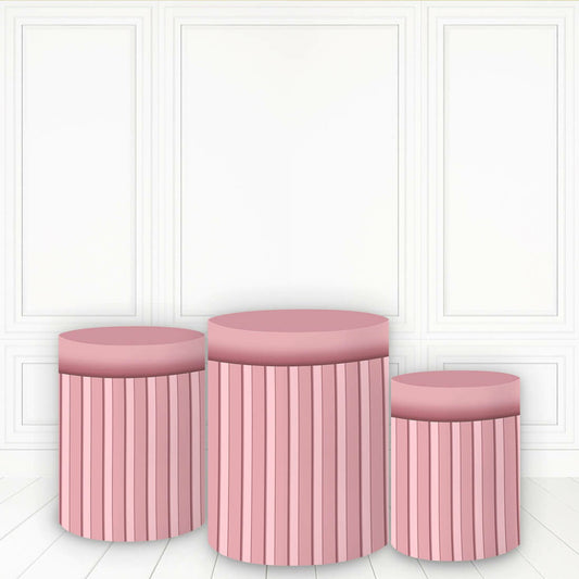 Lofaris Light Pink Theme Pillar Wrap Printed Fabric Cylinder Cover