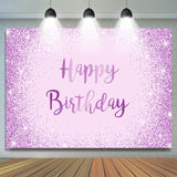 Load image into Gallery viewer, Lofaris Light Purple And Glitter Dots Happy Birthday Backdrop