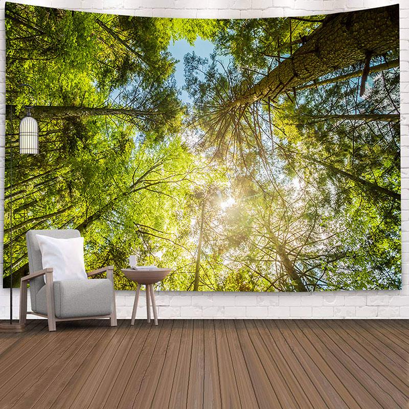 Lofaris Light Sun Forest Landscape 3D Printed Wall Tapestry