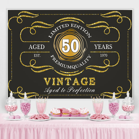 Lofaris Limited Edition 50 Premium Quality Birthday Backdrop