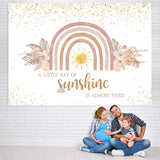 Load image into Gallery viewer, Lofaris Litter Sunshine Is Almost Here Baby Shower Backdrop