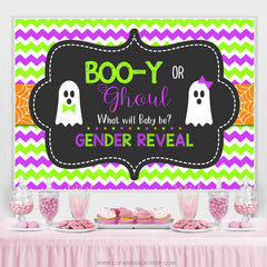 Lofaris Little Boo What Will Baby Be Gender Reveal Backdrop