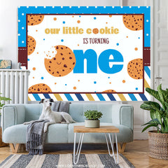 Lofaris Little Cookie Is Turning One Cute Birthday Backdrop