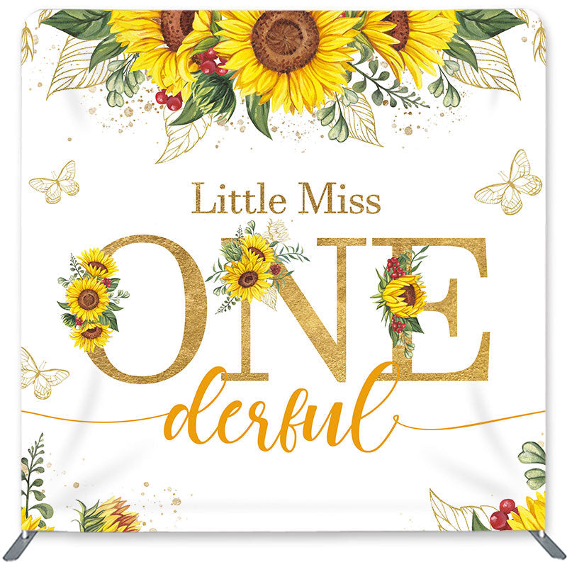 Lofaris Little Miss Onederful Double-Sided Backdrop for Birthday