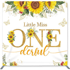 Lofaris Little Miss Onederful Double-Sided Backdrop for Birthday