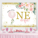 Load image into Gallery viewer, Lofaris Little Miss Onederful Flower Happy Birthday Backdrop