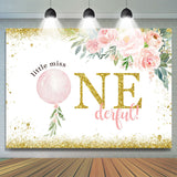 Load image into Gallery viewer, Lofaris Little Miss Onederful Flower Happy Birthday Backdrop