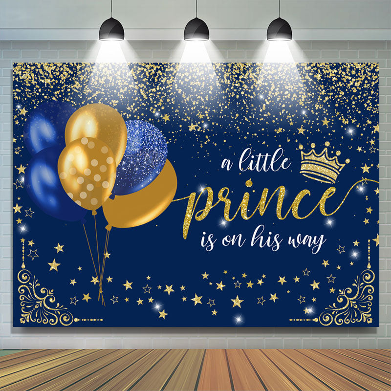 Lofaris Little Prince Is On His Way Baby Shower Backdrop