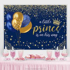 Lofaris Little Prince Is On His Way Baby Shower Backdrop