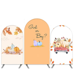 Lofaris Little Pumpkin Theme Leaves Arch Backdrop Kit for Baby Shower