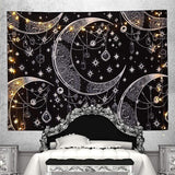 Load image into Gallery viewer, Lofaris Little Star Black And White Moon Bohemian Wall Tapestry