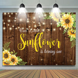 Load image into Gallery viewer, Lofaris Little Sunflower Wooden 1st Happy Birthady Backdrop