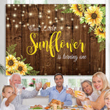 Load image into Gallery viewer, Lofaris Little Sunflower Wooden 1st Happy Birthady Backdrop