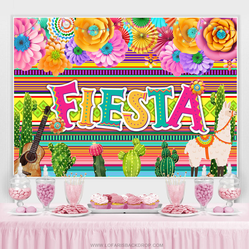 Lofaris Llama Fiesta And Colorful Backdrop For Holiday Events