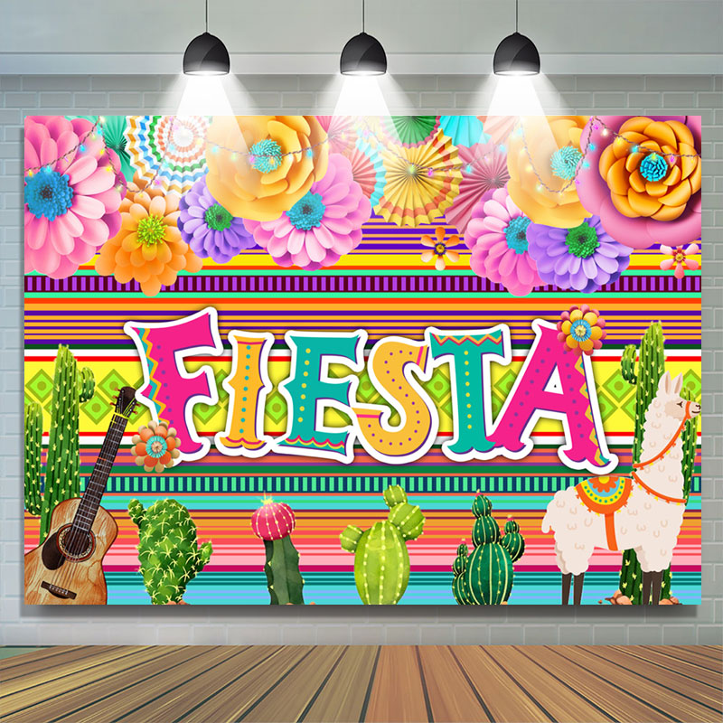 Lofaris Llama Fiesta And Colorful Backdrop For Holiday Events