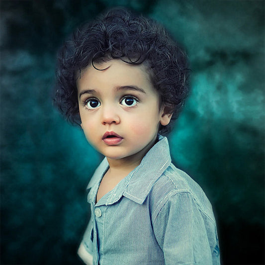 Lofaris Abstract Black Cyan Photography Backdrop For Portrait