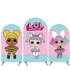 Lofaris Lol Surprise Theme Little Girls Pink Birthday Arch Backdrop Kit