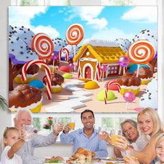Lofaris Lollipop Candyland Baby Sweet Birthday Backdrop For Kids
