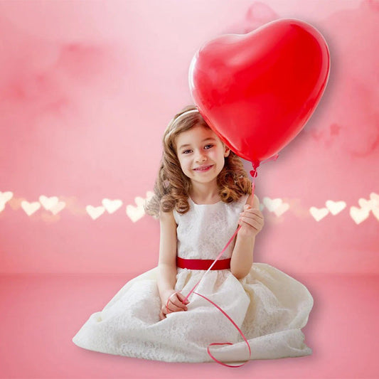 Lofaris Love Balloons Pure Rose Pink Photo Backdrop For Portrait