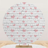 Load image into Gallery viewer, Lofaris Love White Stripe Wall Happy Birthday Circle Backdrop