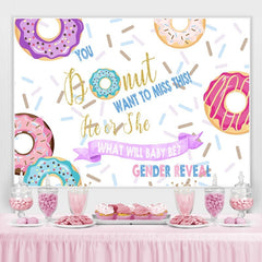 Lofaris Lovely And Colorful Donuts Themed Baby Shower Backdrop