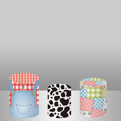 Lofaris Lovely Cow Boy Themed Backdrop Cake Table Cover Kit