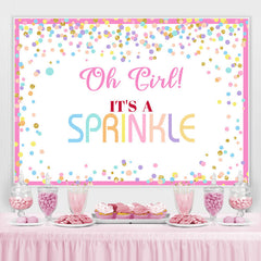 Lofaris Lovely Pink And Glitter Dot Simple Baby Shower Backdrop