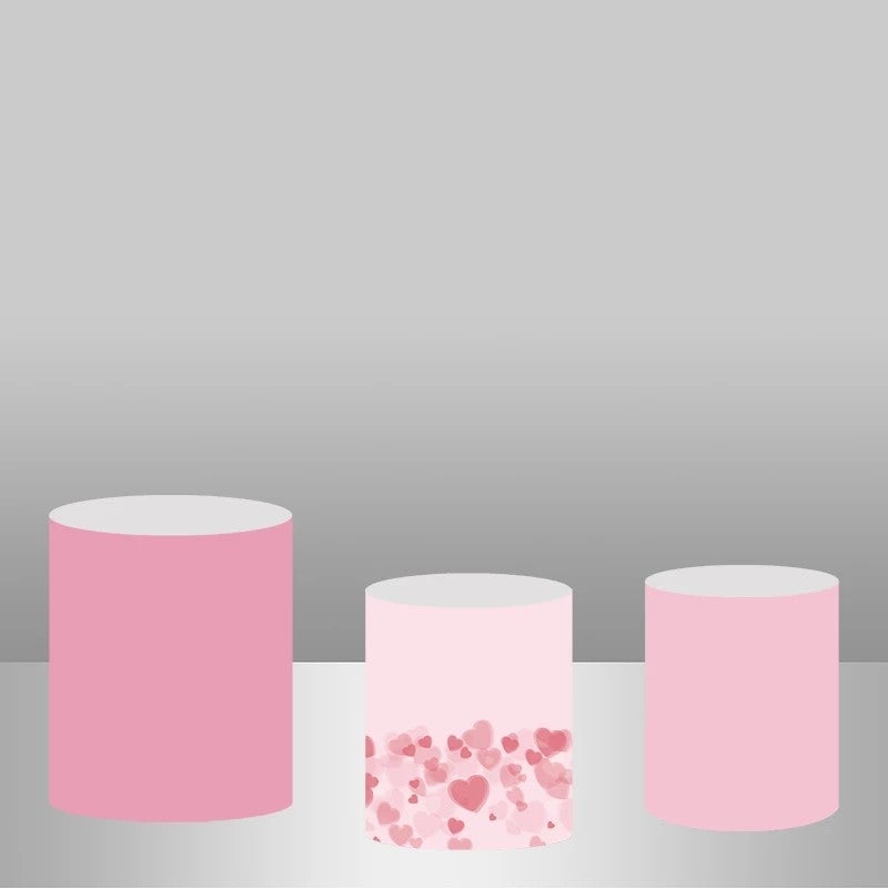 Lofaris Lovely Pink Wedding Backdrop Cake Table Cover Kit