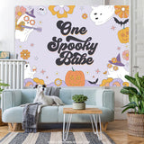 Load image into Gallery viewer, Lofaris Lovely Pumpkin Ghost Halloween Baby Shower Backdrop