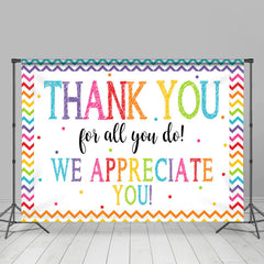 Lofaris Lovely Simple Dots And Colorful Thank You Backdrop
