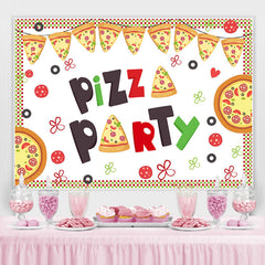 Lofaris Lovely Tomato Pizza Party Themed Birthday Backdrop