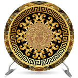 Load image into Gallery viewer, Lofaris Luxury Gold And Floral Vintage Round Backdrop For Party