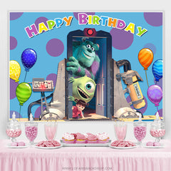 Lofaris Machine Door Monster Balloons Birthday Party Backdrop