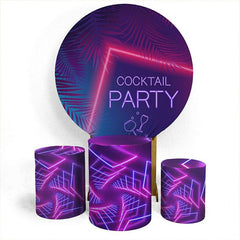 Lofaris Magic Purple Cocktail Party Round Birthday Backdrop Kit