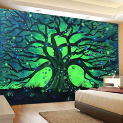 Lofaris Magic Tree Trippy Fairytale Landscape Wall Tapestry