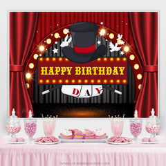 Lofaris Magical Card Dove Stage Theme Happy Birthday Backdrop