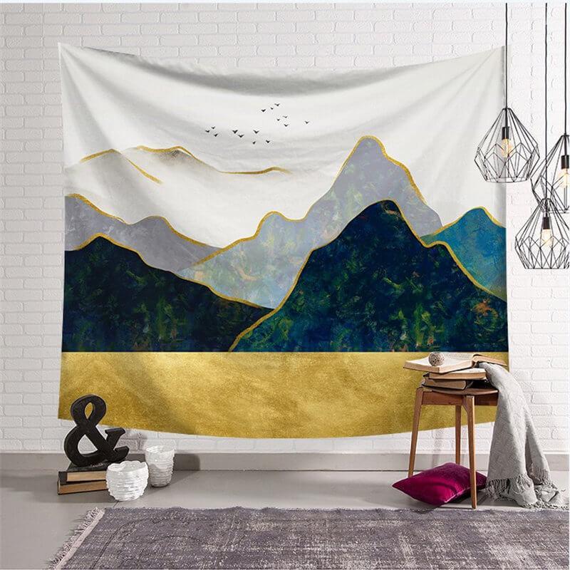 Lofaris Magnificent Mountain 3D Printed Landscape Wall Tapestry