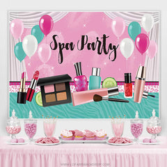 Lofaris Makeup Spa Party Sweet Pink Backdrop Decor For Girls