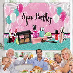 Lofaris Makeup Spa Party Sweet Pink Backdrop Decor For Girls