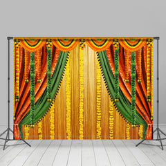 Lofaris Marigold streamer Indian Macrame Wedding Backdrop