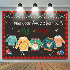 Lofaris May Your Sweather Be Ugly And Bright Christmas Backdrop