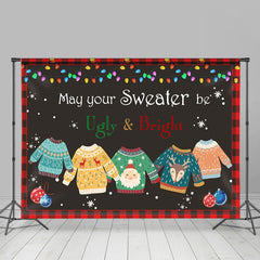 Lofaris May Your Sweather Be Ugly And Bright Christmas Backdrop