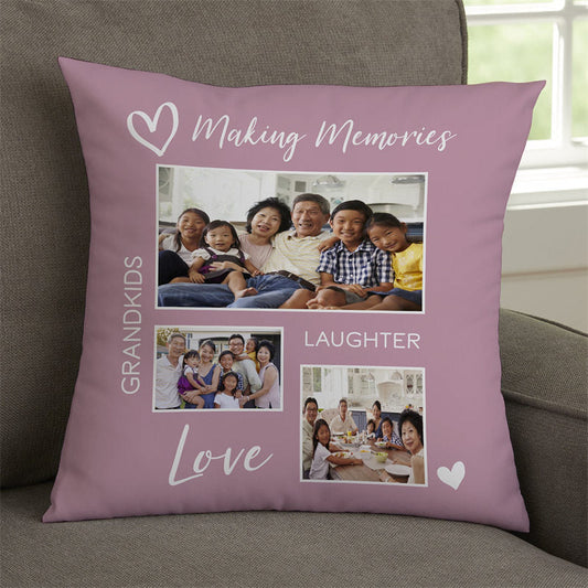 Lofaris Memories Family Photo Custom Pillow With Happiness