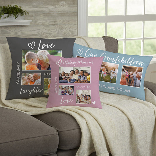 Lofaris Memories Family Photo Custom Pillow With Happiness