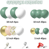 Load image into Gallery viewer, Lofaris Mint Green 117 Pack Balloon Arch Kit | DIY Party Decorations - White | Gold