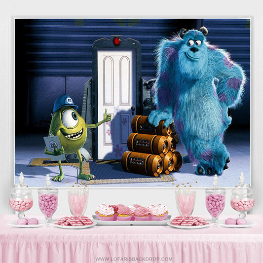 Lofaris Monsters Friend Workers Birthday Party Backdrop