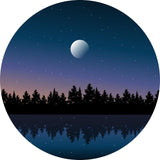 Load image into Gallery viewer, Lofaris Moon And Star Forest Night Round Birthday Backdrop