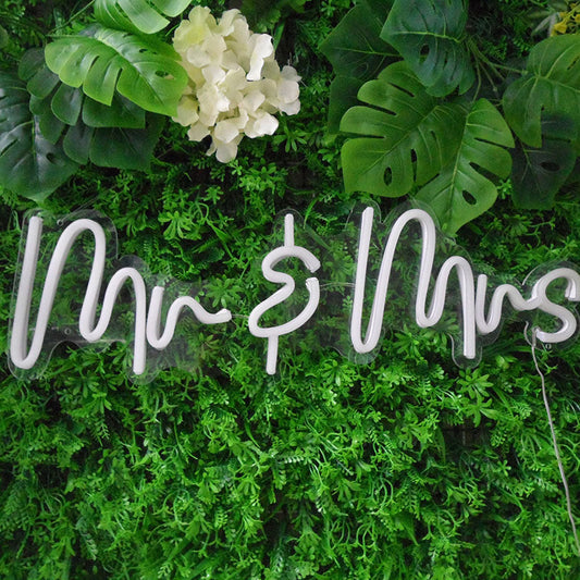 Lofaris Mr&Mrs Neon Sign LED Letter For Wedding Party Valentine Decor