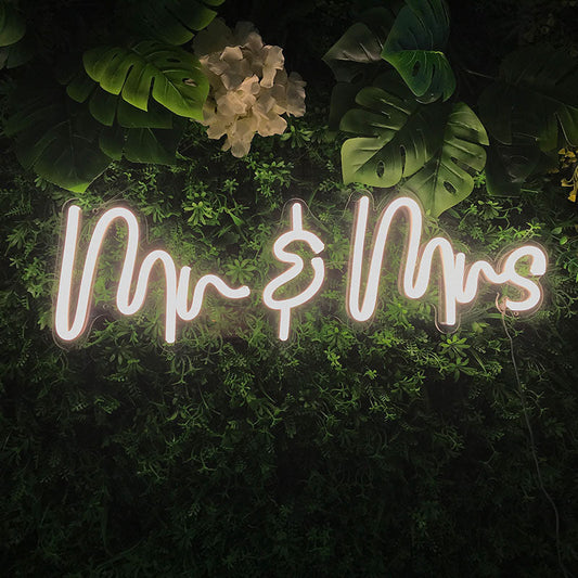 Lofaris Mr&Mrs Neon Sign LED Letter For Wedding Party Valentine Decor